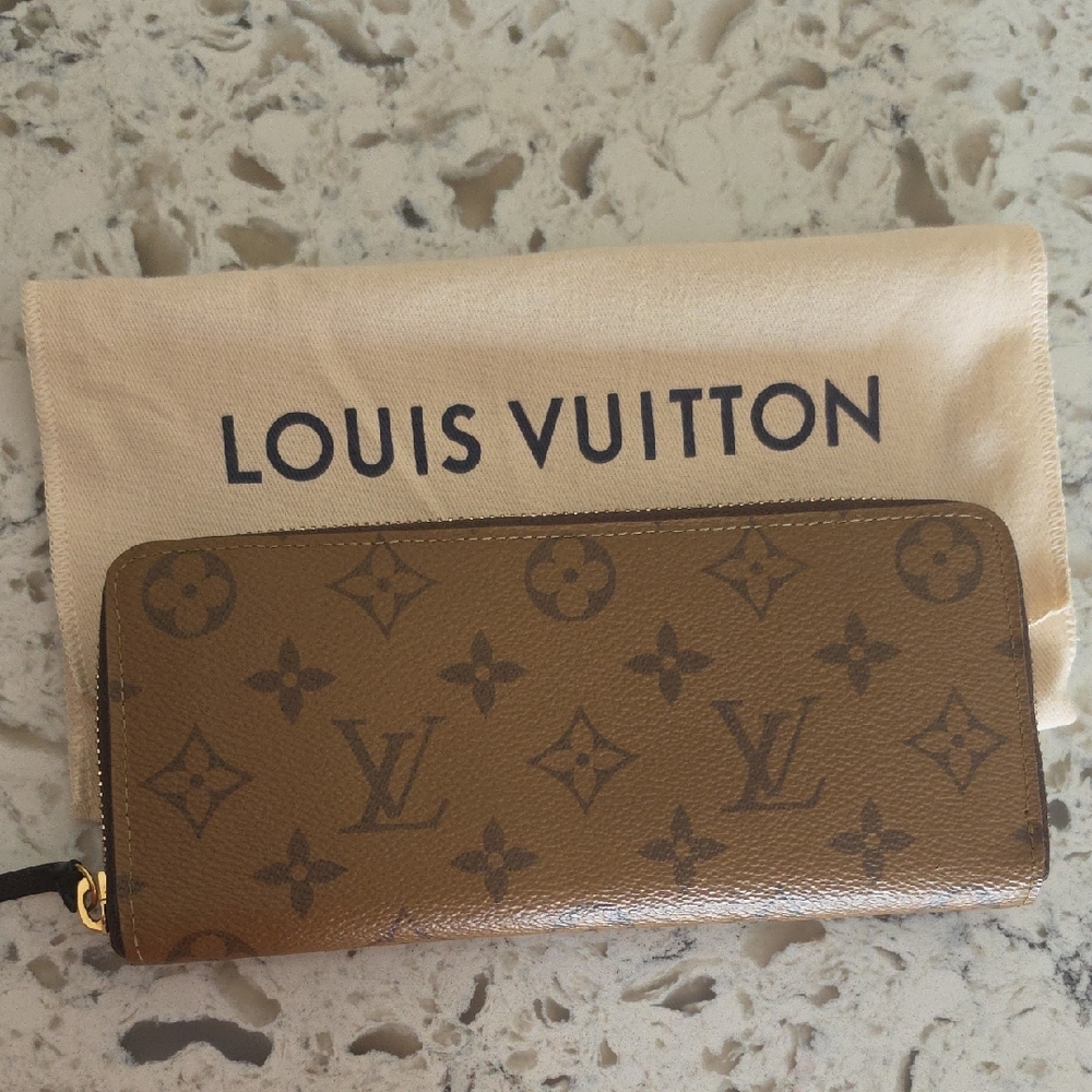 Louis Vuitton Monogram Clémence Wallet in Monogram Reverse Canvas